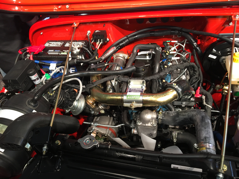 The Mahindra’s 2.5-liter diesel engine. Credit: Jason Torchinksy